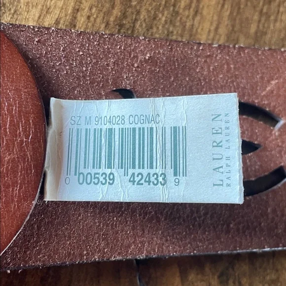 LAUREN Ralph Lauren Cognac Belt M - Picture 2 of 4